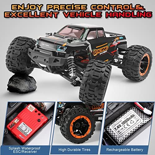 HAIBOXING Remote Control Car 16889, 1:16 Scale 2.4Ghz RC Cars 4x4 Off Road Trucks, Waterproof RTR RC Monster Truck 36KM/H