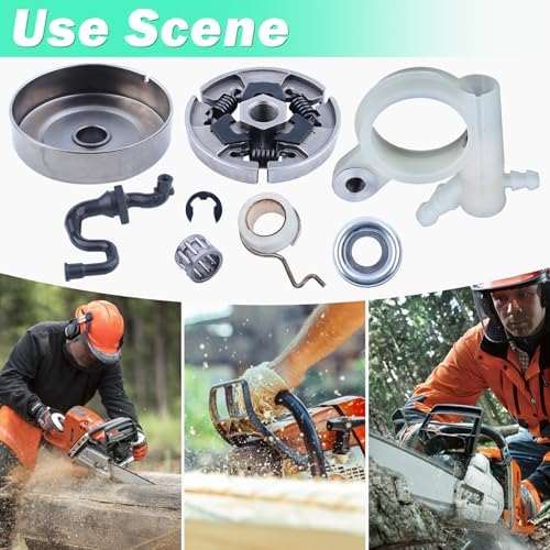 Adefol 325 7T Sprocket Clutch Drum Oil Pump Kit for Stihl MS251 MS231 MS231C MS251C Chainsaw