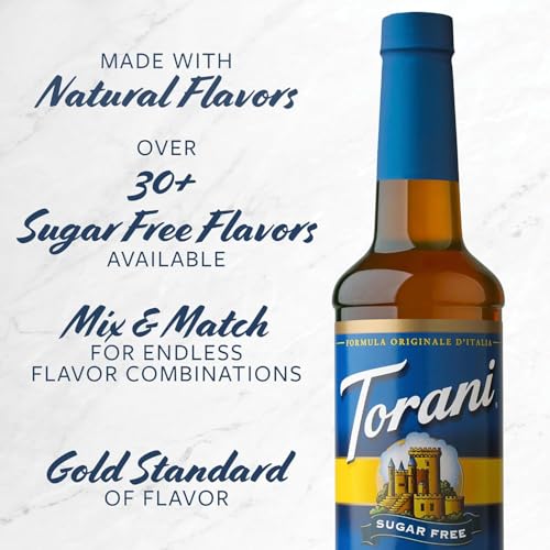 Torani Sugar Free Drink Syrup Soda Flavors Variety Pack, 25.4 fl oz, 4 Pack