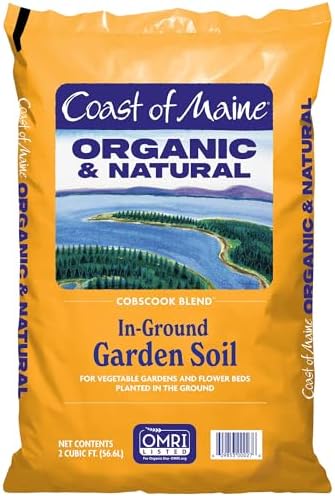 Coast of Maine Organic & Natural Cobscook Blend In-Ground Garden Soil - Multi-Use In Ground Garden Soil with Compost & Sphagnum Peat Moss - Annual &
