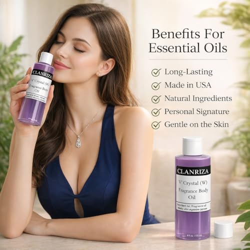 1 Fl Oz V' Crystal Natural Fragrance Body Oil For Women