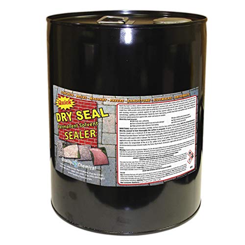 Quality Chemical Quick Dry Seal - Solvent Based Acrylic Wet Look Concrete Sealer and Paver Sealer-5 Gallon Pail - 640 oz (Pack of 1)