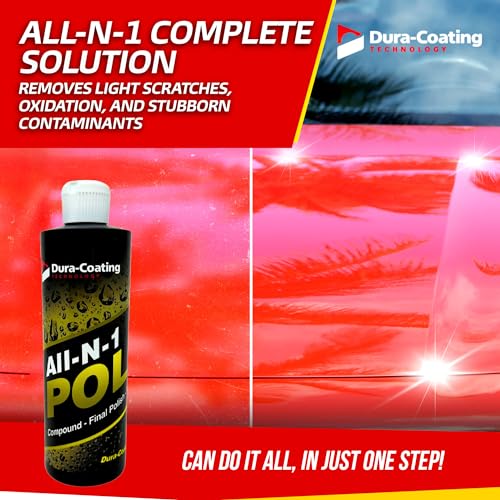 Dura-Coating Total Polish Package - Complete Car Care Polishing Set- 16 oz Blue Premium Metal Polish, Step 1 Compound, Step 2 Final Polish
