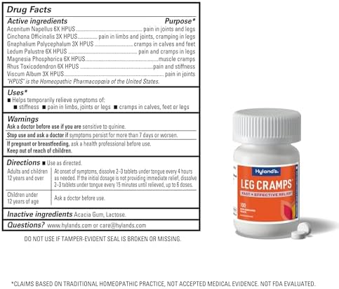 Hyland's, Leg Cramps, 100 Tablets (2 Pack)