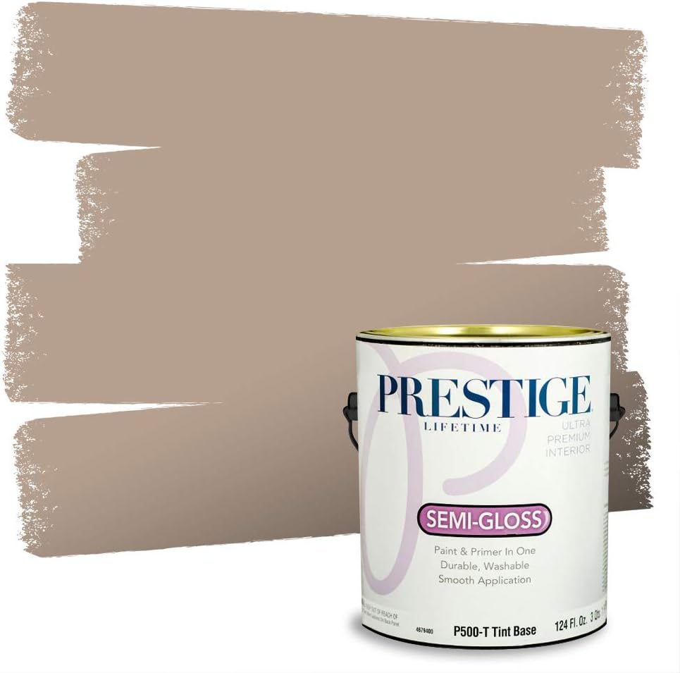 PRESTIGE Paints Exterior Paint and Primer In One, 1-Gallon, Flat, Comparable Match of Sherwin Williams* Sable*