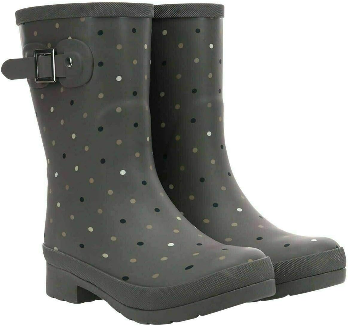 Chooka Women's Waterproof Mid-Height Faux Fur Lined Pull-On Rain Boot