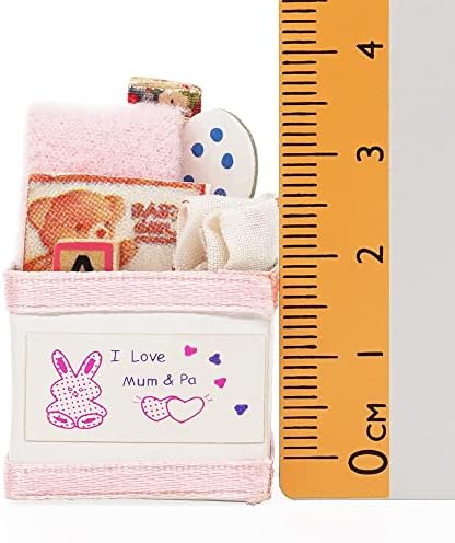 Odoria Miniature Clutter Box Dollhouse: 1/12 Scale Nursery Accessories for Craft Model DIY