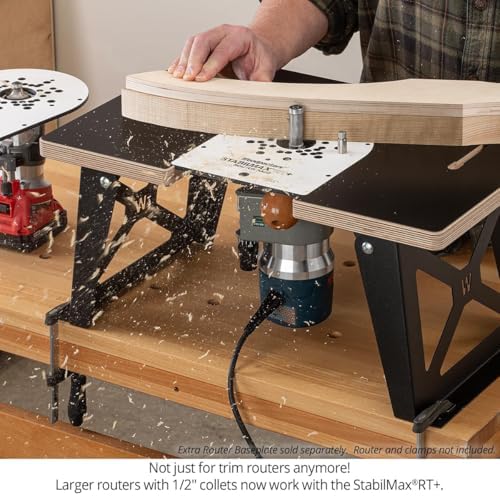 Woodpeckers StabilMaxRT+ Router Table System, USA Made Portable Benchtop Router Table