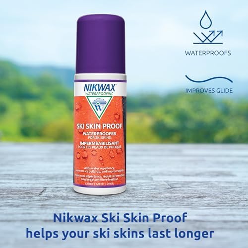Nikwax Ski Skin Proof Waterproofing, Enhances Performance, Prevents Ice Build Up, Ski Care, Liquid Wax, Backcountry Skiing