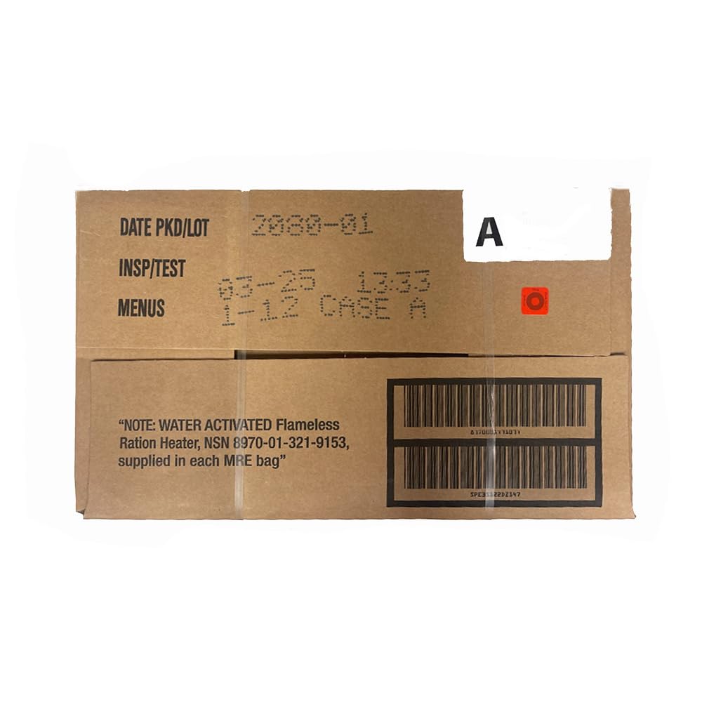 US Military Meals Ready to Eat (MRE 1 random case of 12