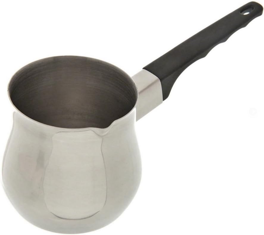 Update International Turkish Pitcher for Coffee, Espresso Decanter, 18/8 Gauge Stainless Steel, 12 Oz. (Ounce) Barista