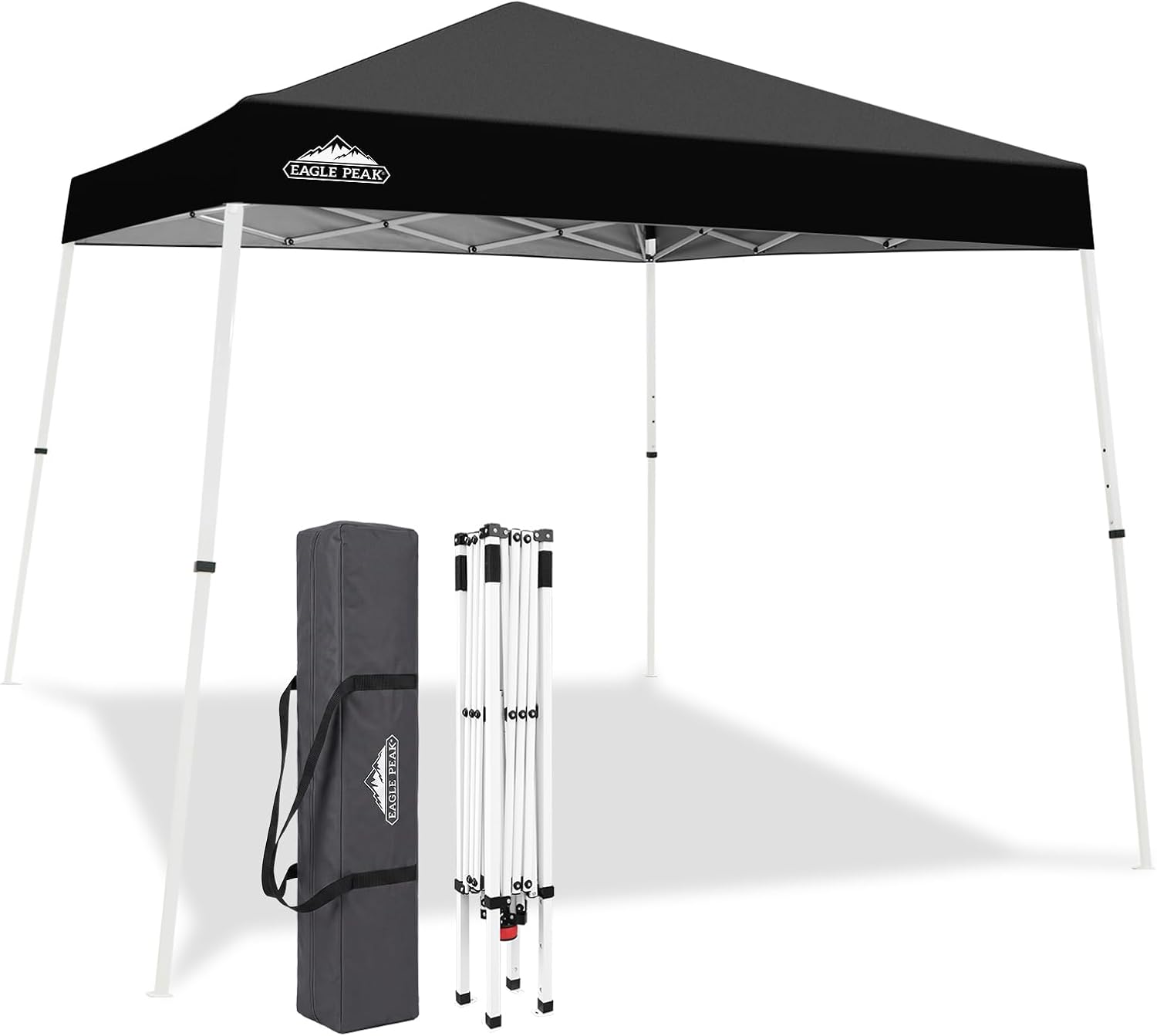EAGLE PEAK 10x10 Slant Leg Pop Up Canopy Tent, Blue