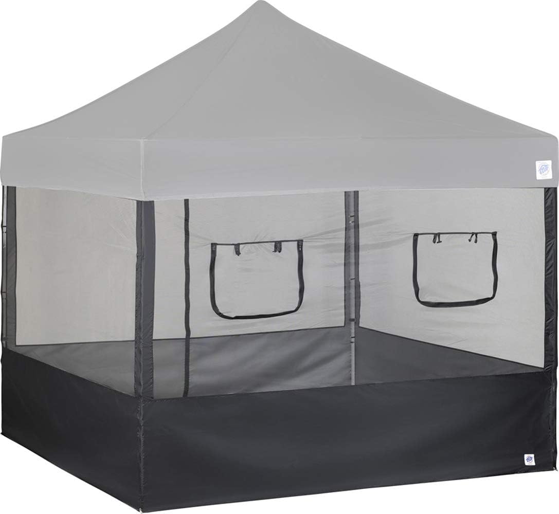 E-Z UP Food Booth Sidewall Kit, Set of 4, Fits 10' x 10' Straight Leg Canopy (Canopy/Shelter NOT Included), Includes 2 Roll-Up Serving Windows
