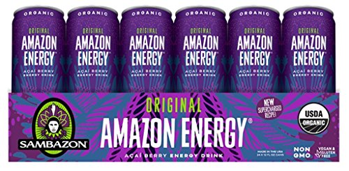 Sambazon Organic Low Calorie Amazon Acai Energy Drink, 12 Fl Oz