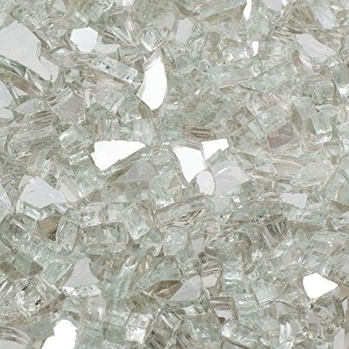 Margo Outdoor Living 20 lb 1/2" Crystal Reflective Fire Glass for Natural or Propane Fire Pit Fireplace Tempered Glass
