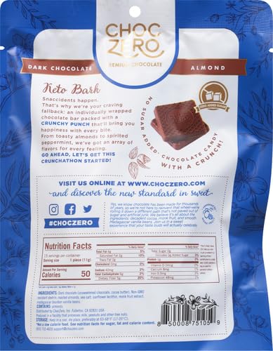 Choczero, Bark Almond Dark Chcolate Sea Salt, 6 Ounce