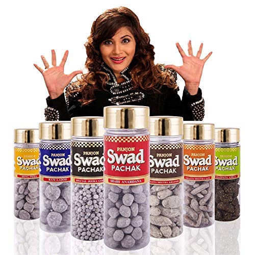 Swad MAHA SAVER PACK- Swad 25 Candy Pouchwith 3 premium bottles of Swad Pachak - ANARDANA, JEERA GOLI & KHATTA MEETHA KHAJOOR (Pack of 3)