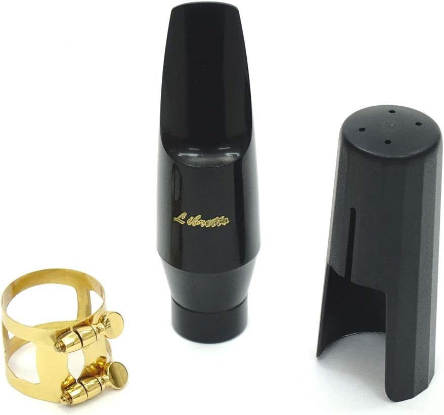 Libretto Tenor Saxophone Mouthpiece Kit, Giftable Standard Mouthpiece Set: ABS 5C Mouthpiece, Plastic Cap