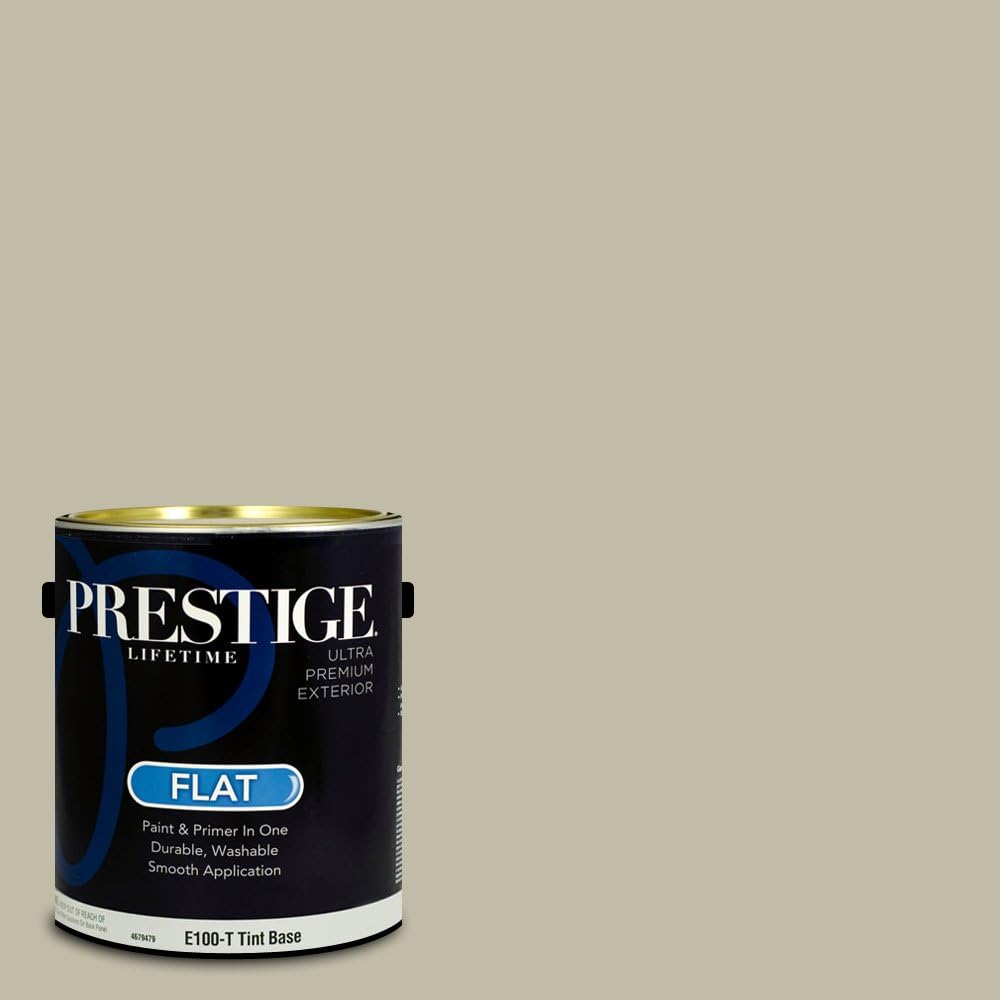PRESTIGE Paints Exterior Paint and Primer In One, 1-Gallon, Satin, Comparable Match of Sherwin Williams* Ripe Olive*