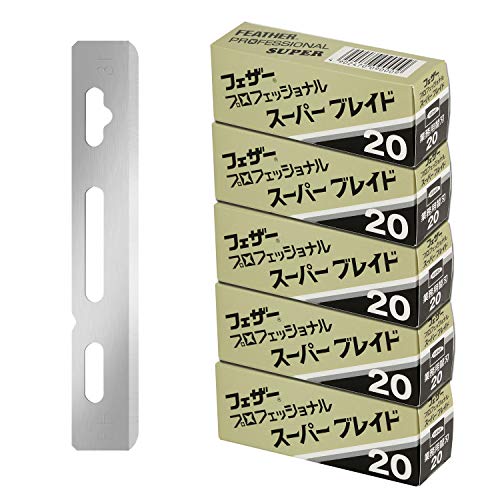 Feather Artist Club ProSuper Razor Blades - Single Straight Edge Razor Blades With Guard Refills For Shaving - For Men & Barbers (100 Count)