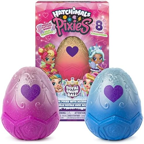 Hatchimals, Pixies Royals 2-Pack, 2.5-Inch Collectible Dolls and Accessories, for Kids Aged 5 and Up (Styles May Vary)