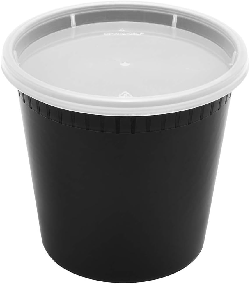 Karat [32oz - 240 ct] Clear PP Injection Molded Round Deli Containers with Lids (FP-IMDC32-PP)