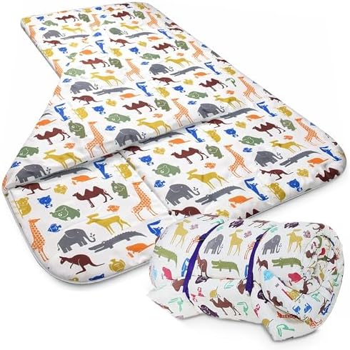 Disc-O-Bed Duvalay Combo Luxury Duvet and Topper with Integrated Memory Foam Pad, Portable Sleeping Pad for Kids with Buckle Straps, Dinky