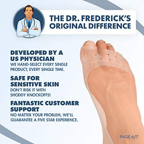 Dr. Frederick's Original Moisturizing Gel Socks, 2 Pairs | Full-Foot Gel Lining, Overnight Foot Care, Dry Feet and Cracked Heels, Women and Men