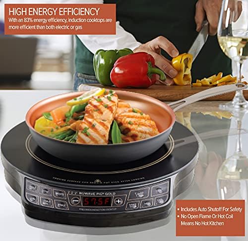 Nuwave Gold Precision Induction Cooktop, Powerful w/Large 8” Heating Coil