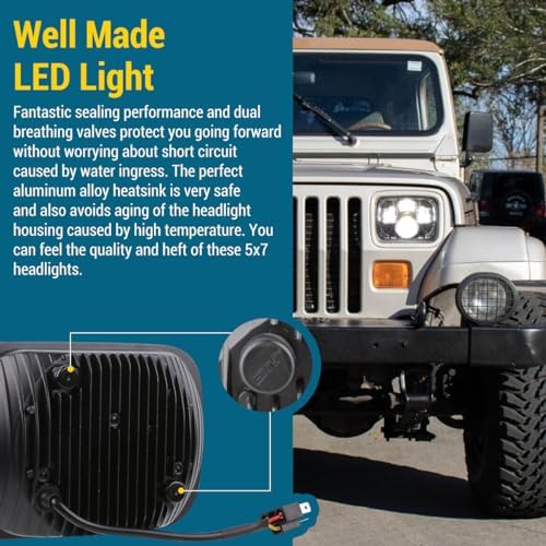 5x7 7x6 inch LED Headlights