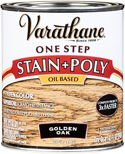 Varathane 243863 Oil-Based One Step Stain + Poly Spray, 12 oz, Golden Pecan