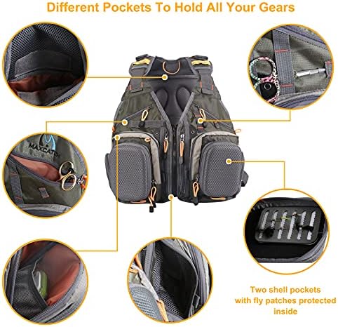 M MAXIMUMCATCH Maxcatch Fly Fishing Vest Pack for Men and Women Adjustable Outdoor Fishing (Vest/Sling Pack/Backpack)