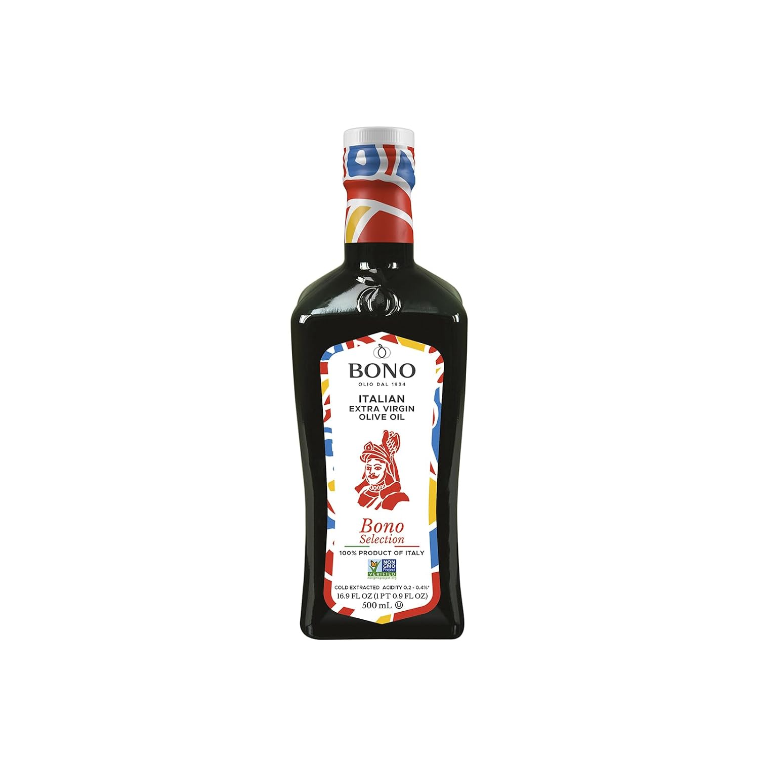 Bono Organic Extra Virgin Olive Oil, 16.9 Fl Oz – USDA Organic, Non-GMO, Certified Gluten Free, Cold Extracted, Clean Label Project Purity Award Winner