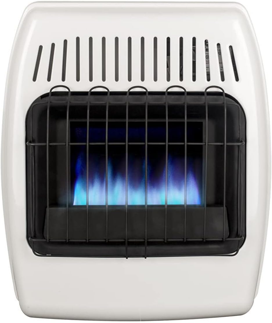 UTY 20,000 BTU Natural Gas Wall Heater, Vent-Free Propane Heater for Indoor Use - Dual Fuel, White
