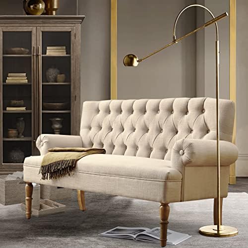Rosevera Loveseat Sofa for Living Room - Linen, Warm Beige