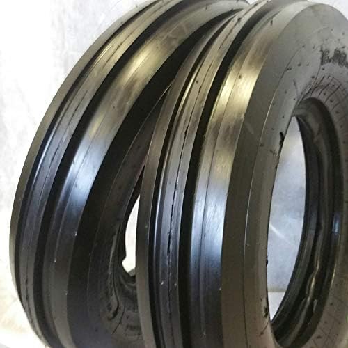 6.00-16 (2 TIRES + 2 TUBES) ROAD CREW OZKA 8 PLY KNK-35-3-Rib Farm Tractor Tire 6.00x16