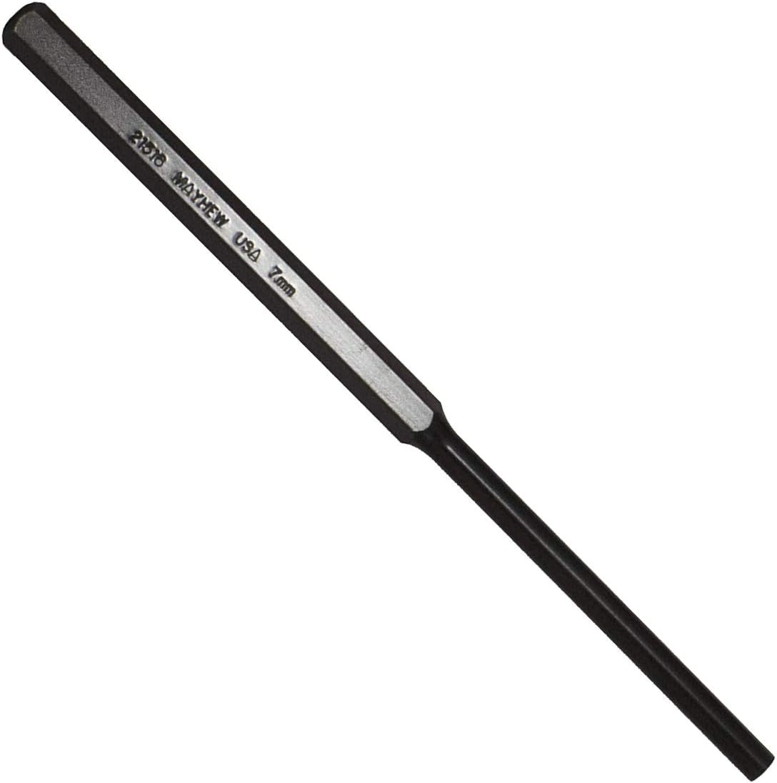 Mayhew Tools 21500 Extra Long Pin Punch, 1/8" x 8", Black Oxide Finish
