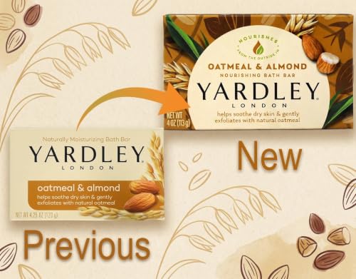 Yardley Oatmeal Almond Bath Bar 4oz - Pack of 2