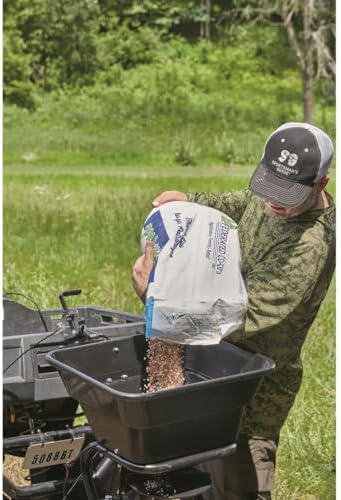 Guide Gear UTV/ATV Receiver Mount Broadcast Spreader Seeder, 80 Pound Capacity, Lawn and Garden Seed Spreaders, 12-Volt, with Rain Cover