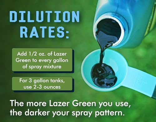 Liquid Harvest Lazer Green Concentrated Spray Pattern Indicator - 1 Quart (32 Ounces) - Perfect Weed Dye, Fertilizer Marking Dye, Turf and Herbicide Marker