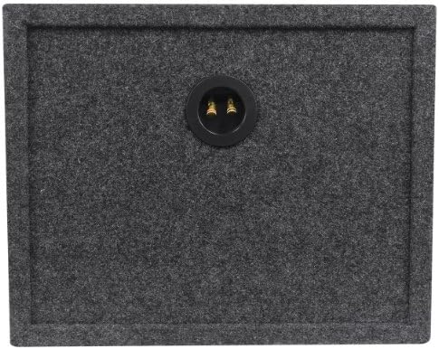 Rockville RMS12 Single 12" Sealed 1.6 Cu Ft Car Sub Enclosure Box, 3/4" MDF | Made in USA, Gold Spring-Loaded Terminals, Glued and Stapled Joints