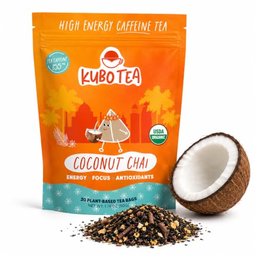 Kubo Energize Yerba Mate Tea, Organic High Caffeine Energy Tea Bags - 20 Ct