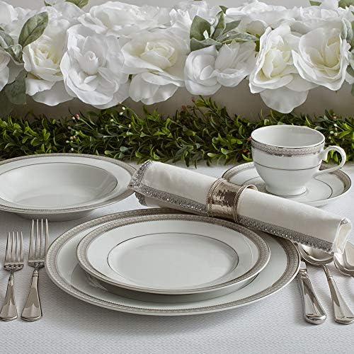 Mikasa Regent Bead 40-Piece Porcelain Dinnerware Set, Service for 8