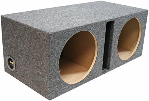 American Sound Connection Bundle with Kicker 15" Subwoofer Comp C15 2 Ohm and Dual Sub Box Universal Vented Port Enclosure