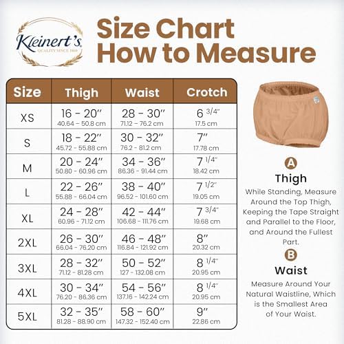 Incontinence Leak-Protection, Washable Pull-On Diaper Cover Pant, Advanced-Cool-Lightweight-Durable- Kleinert's (Beige, XX-Large)