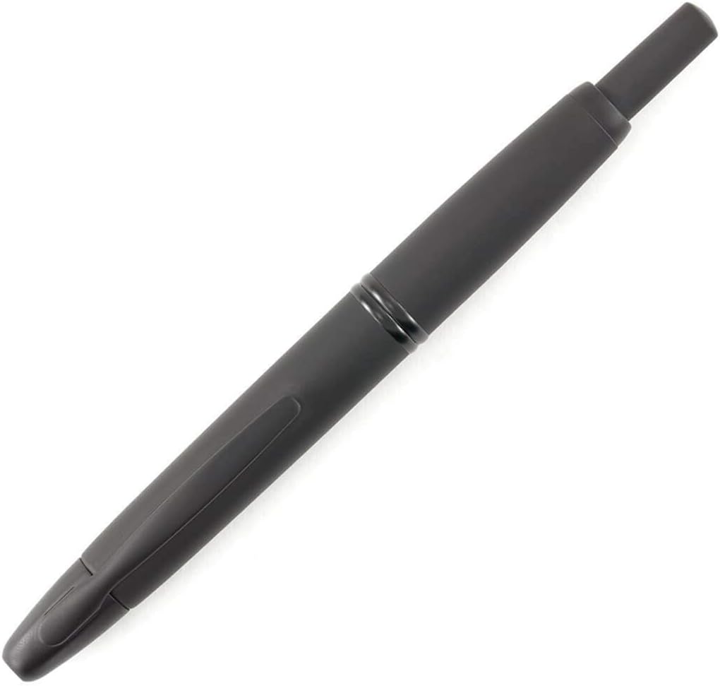 PILOT Vanishing Point Collection Refillable & Retractable Fountain Pen, Matte Black Barrel, Blue Ink, Fine Nib (60580)