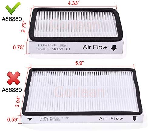 4-Pack - Kenmore EF-2 86880 Exhaust Vacuum HEPA Filters. Compare to Replace Sears Kenmore Part # 20-86880 (86880), 40320, EF2