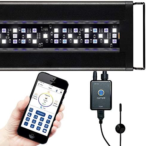 Current USA 24-36" Inch Orbit Marine LED Saltwater Reef Marine Aquarium Light | 24 Hour IR Lighting & eFlux Wave Pump Control | Adjustable Color Spectrum for Fish Tank (4101)