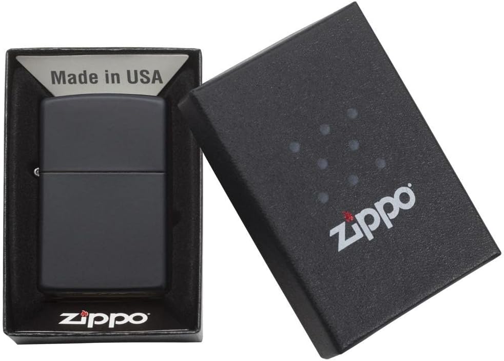Zippo Lighter – Personalized Custom Message Engraved Windproof Classic Pocket Lighter Black Matte