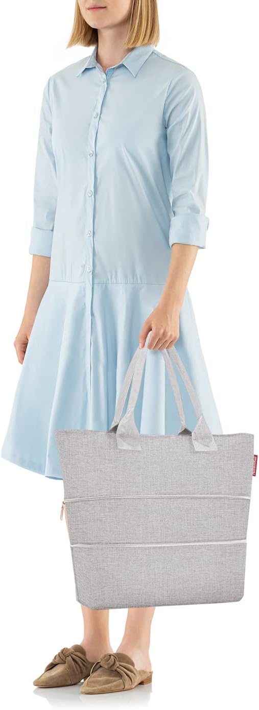 reisenthel shopper e1 - Large capacity and expandable bag made of water repellent and recycled polyester fabric